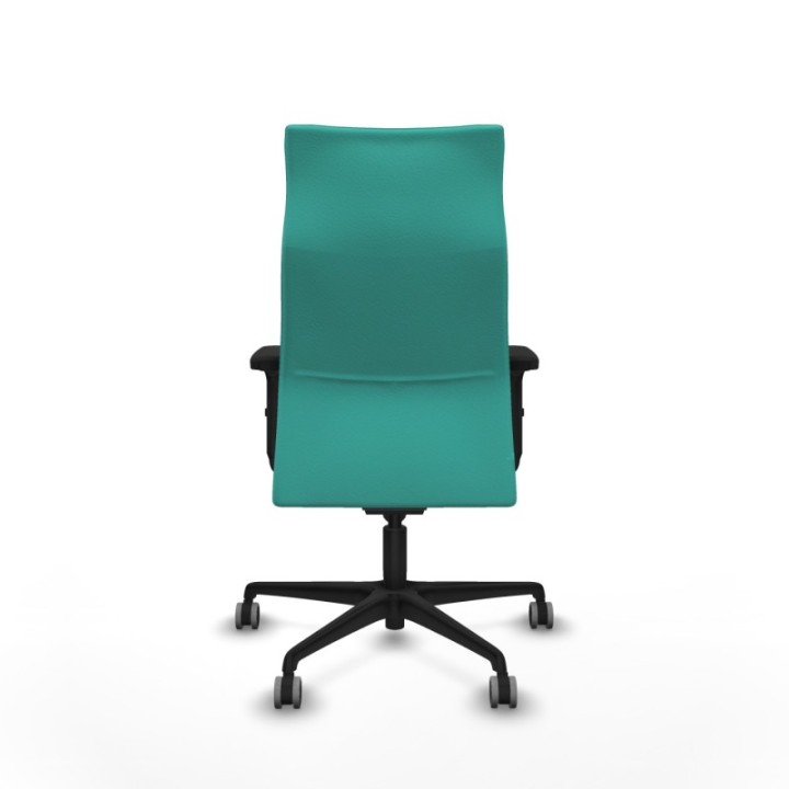 Albacete dirección sincro similpiel turquesa brazos 2D base nailon ruedas 65 engomadas