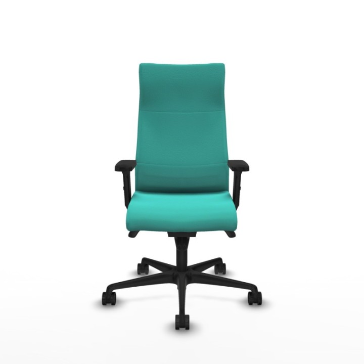 Albacete dirección sincro similpiel turquesa brazos 2D base nailon ruedas 65 nailon