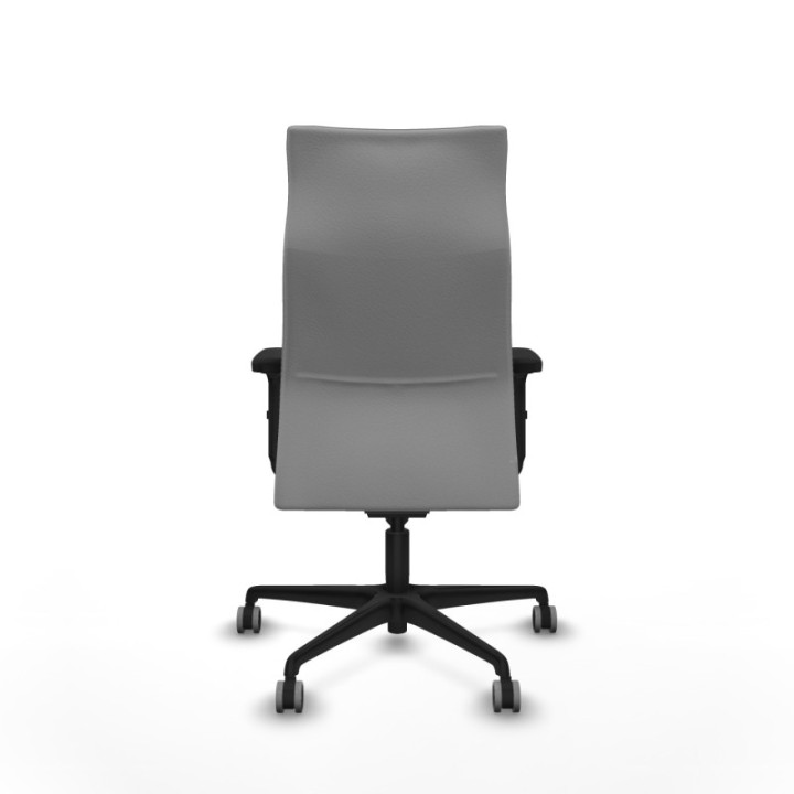 Albacete dirección sincro similpiel gris claro brazos 2D base nailon ruedas 65 engomadas