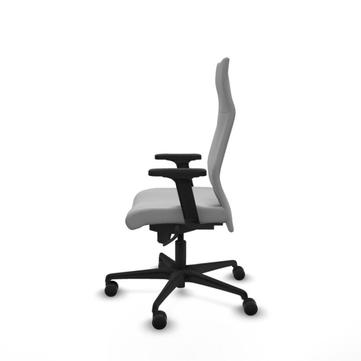 Albacete dirección sincro similpiel gris claro brazos 2D base nailon ruedas 65 nailon