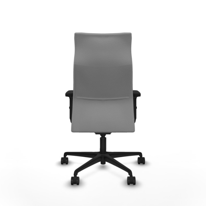 Albacete dirección sincro similpiel gris claro brazos 2D base nailon ruedas 65 nailon