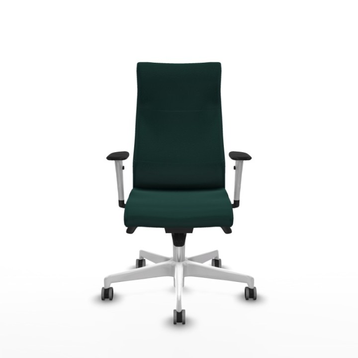 Albacete dirección sincro similpiel verde botella brazos 1D blancos base blanca ruedas 65 engomadas