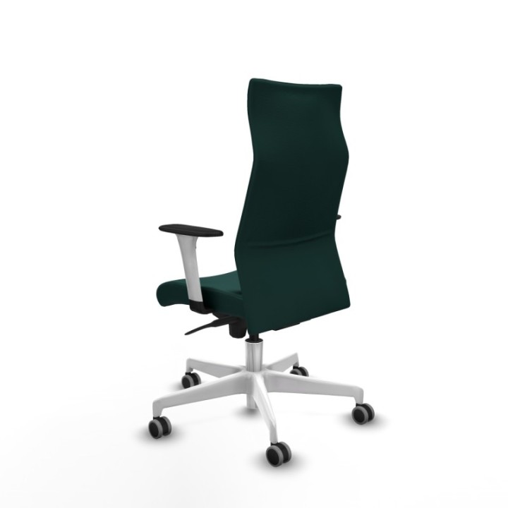 Albacete dirección sincro similpiel verde botella brazos 1D blancos base blanca ruedas 65 engomadas