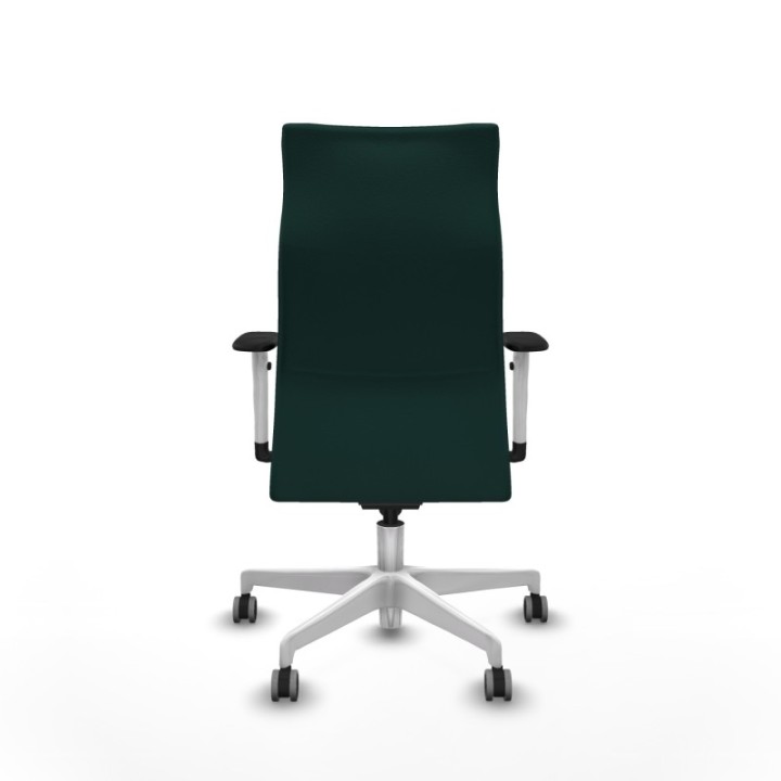 Albacete dirección sincro similpiel verde botella brazos 1D blancos base blanca ruedas 65 engomadas