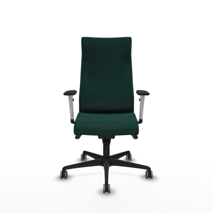 Albacete dirección sincro similpiel verde botella brazos 1D blancos base nailon ruedas 65 engomadas