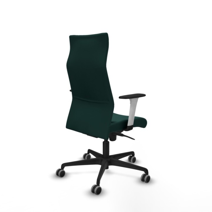 Albacete dirección sincro similpiel verde botella brazos 1D blancos base nailon ruedas 65 engomadas