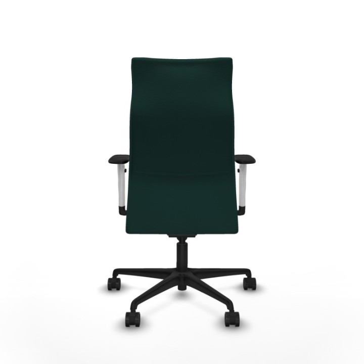 Albacete dirección sincro similpiel verde botella brazos 1D blancos base nailon ruedas 65 nailon