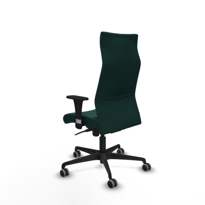 Albacete dirección sincro similpiel verde botella brazos 1D cromados base nailon ruedas 65 engomadas