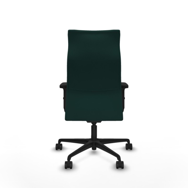 Albacete dirección sincro similpiel verde botella brazos 2D base nailon ruedas 65 nailon