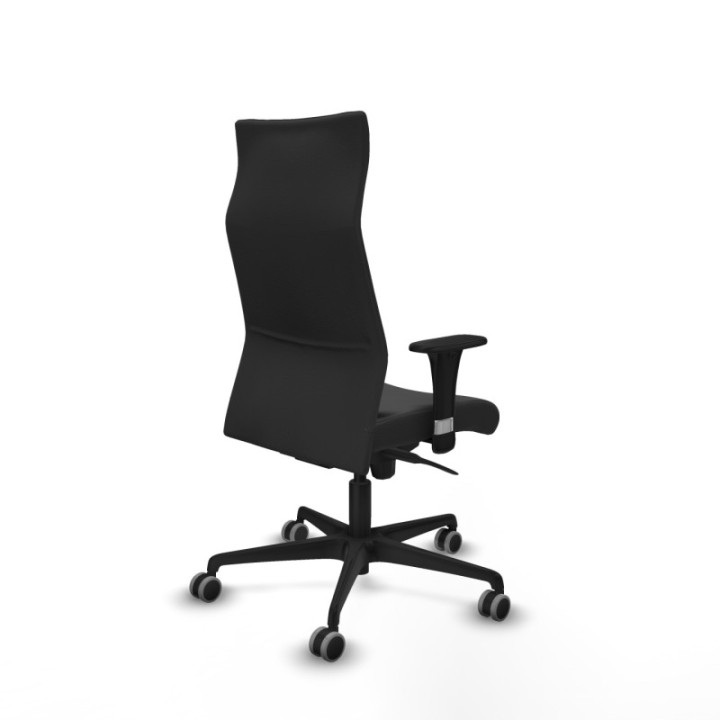 Albacete dirección sincro similpiel gris oscuro brazos 1D cromados base nailon ruedas 65 engomadas