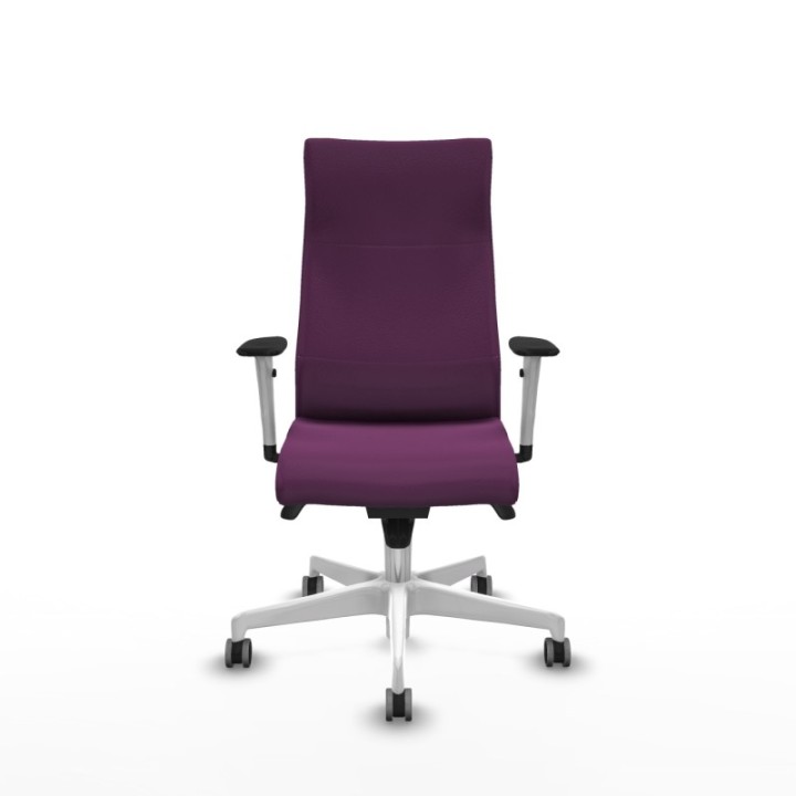 Albacete dirección sincro similpiel morado brazos 1D blancos base blanca ruedas 65 engomadas