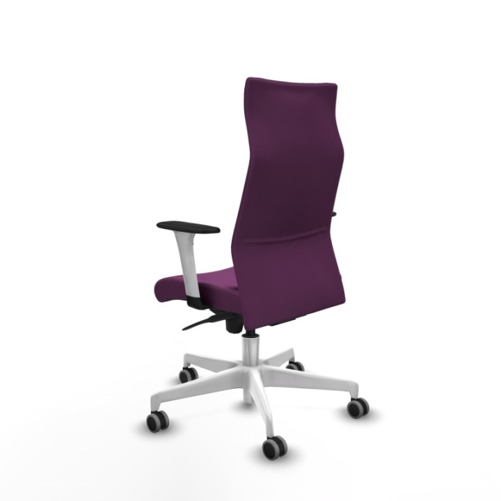 Albacete dirección sincro similpiel morado brazos 1D blancos base blanca ruedas 65 engomadas