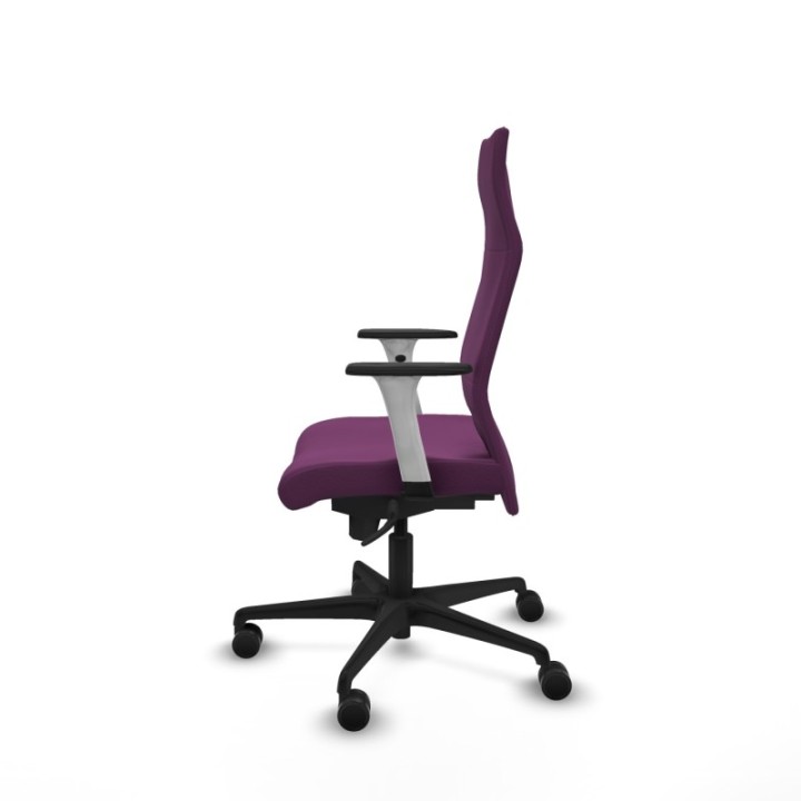 Albacete dirección sincro similpiel morado brazos 1D blancos base nailon ruedas 65 nailon