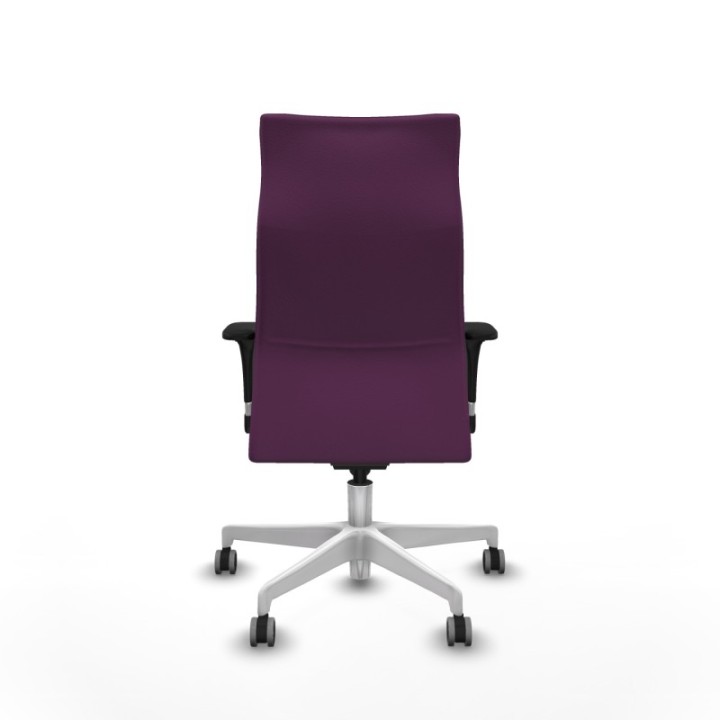 Albacete dirección sincro similpiel morado brazos 1D cromados base blanca ruedas 65 engomadas