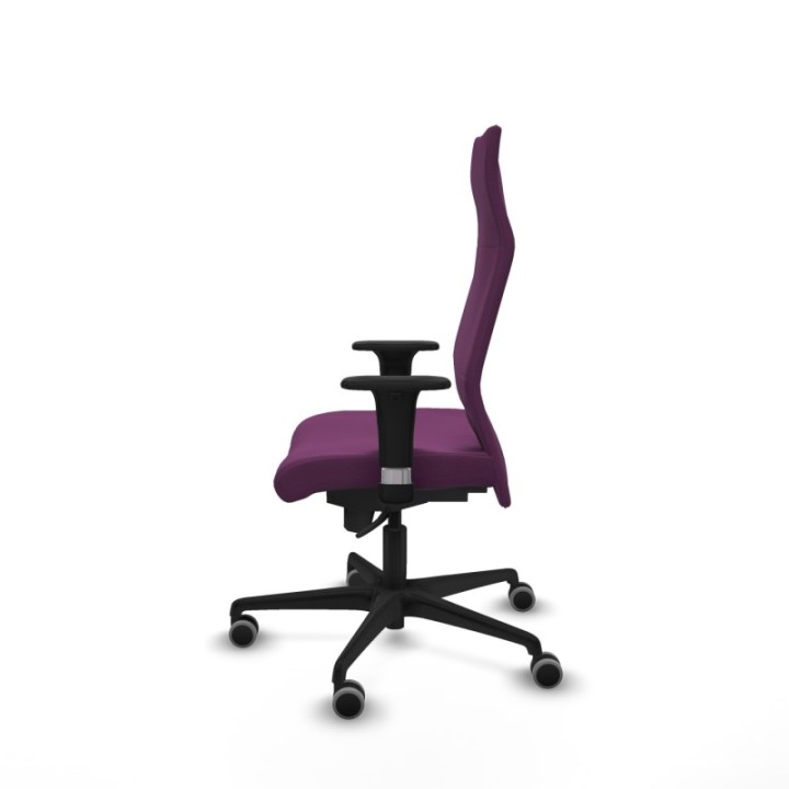 Albacete dirección sincro similpiel morado brazos 1D cromados base nailon ruedas 65 engomadas