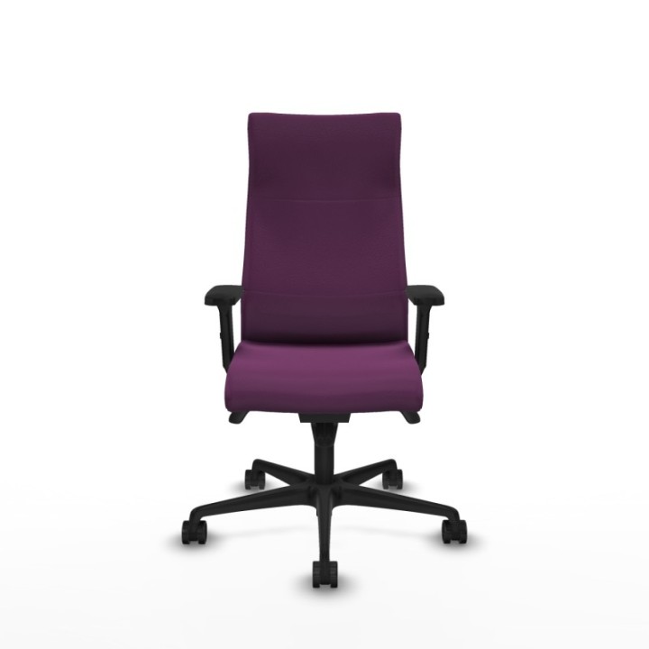 Albacete dirección sincro similpiel morado brazos 2D base nailon ruedas 65 nailon