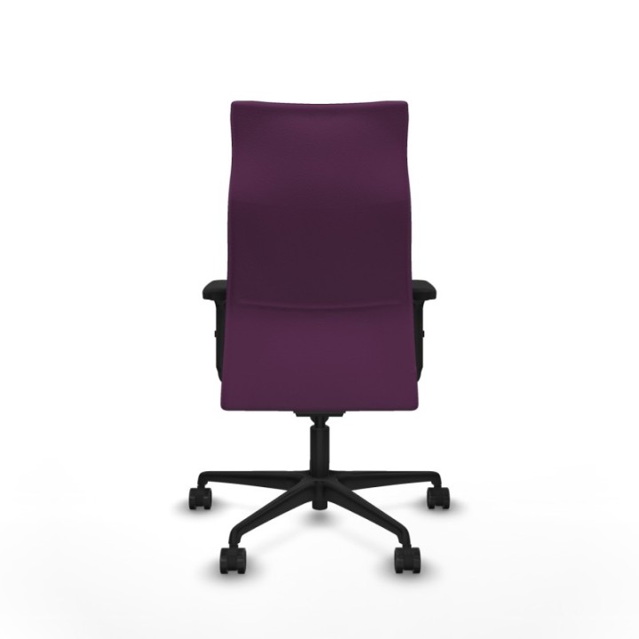 Albacete dirección sincro similpiel morado brazos 2D base nailon ruedas 65 nailon