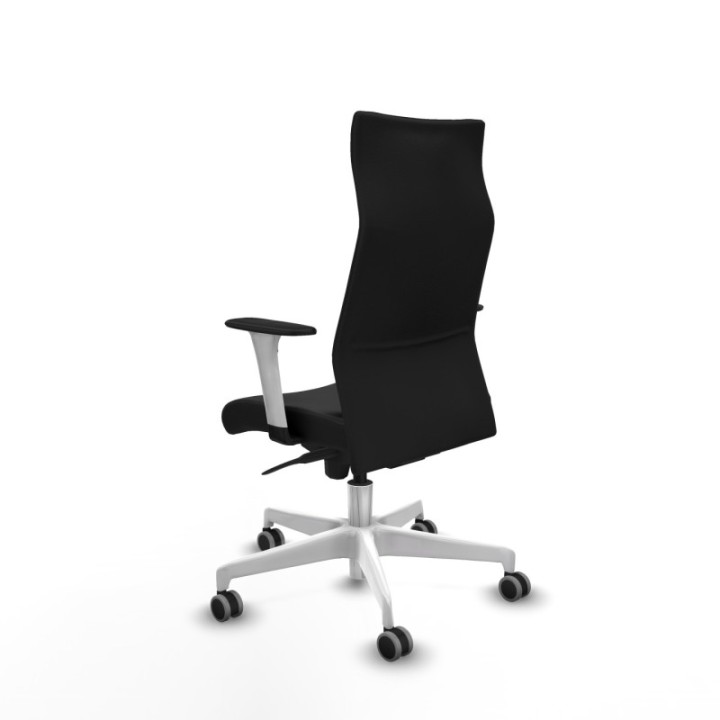 Albacete dirección sincro similpiel negro brazos 1D blancos base blanca ruedas 65 engomadas