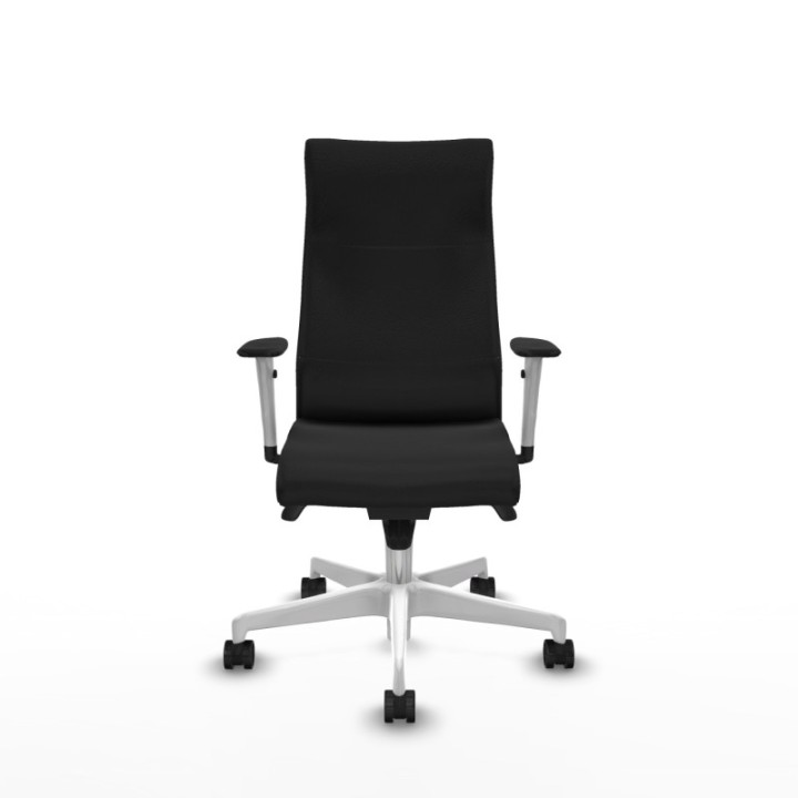 Albacete dirección sincro similpiel negro brazos 1D blancos base blanca ruedas 65 nailon