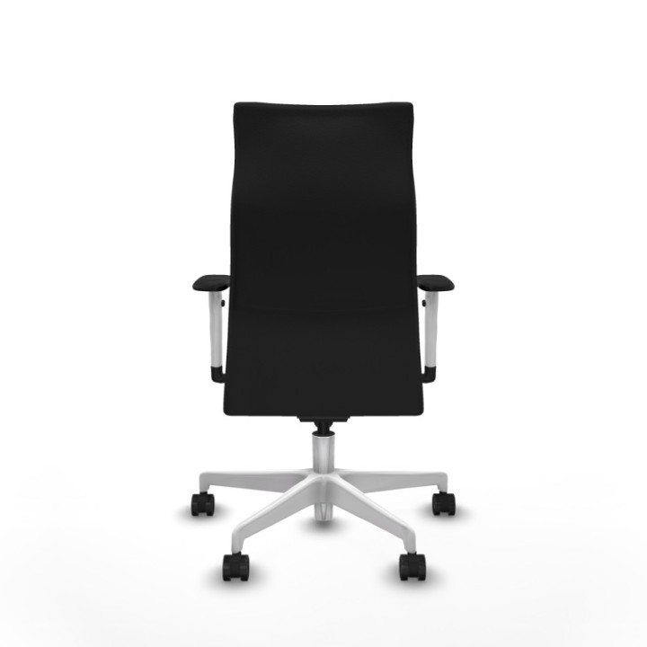 Albacete dirección sincro similpiel negro brazos 1D blancos base blanca ruedas 65 nailon