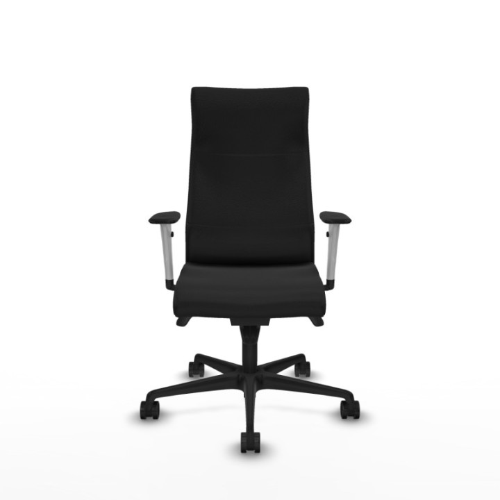 Albacete dirección sincro similpiel negro brazos 1D blancos base nailon ruedas 65 nailon