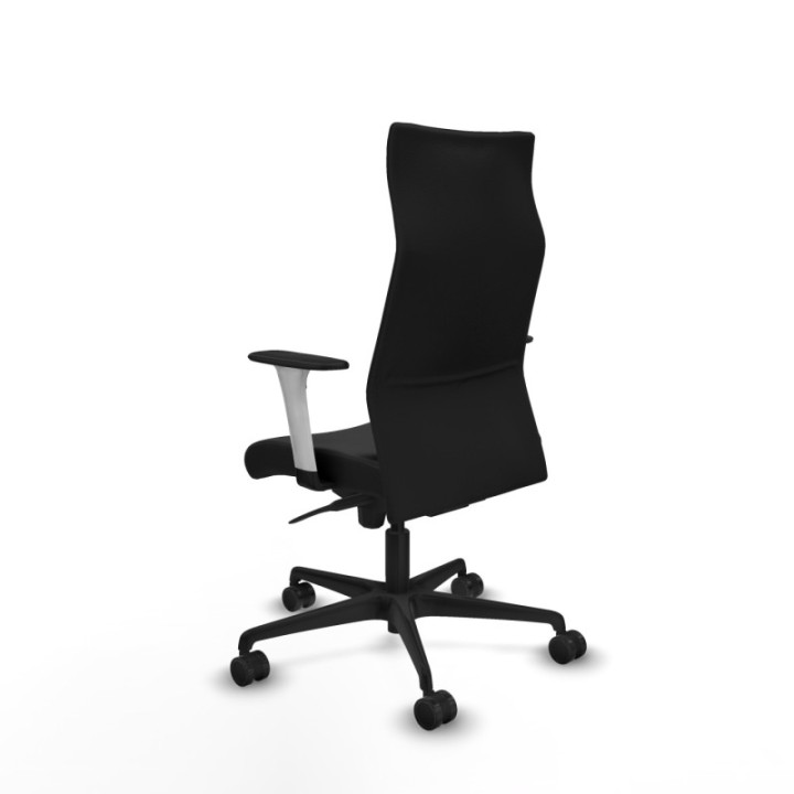 Albacete dirección sincro similpiel negro brazos 1D blancos base nailon ruedas 65 nailon