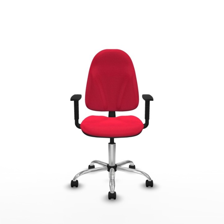 Algarra CP bali rojo brazos 1D base cromada ruedas nailon 50mm