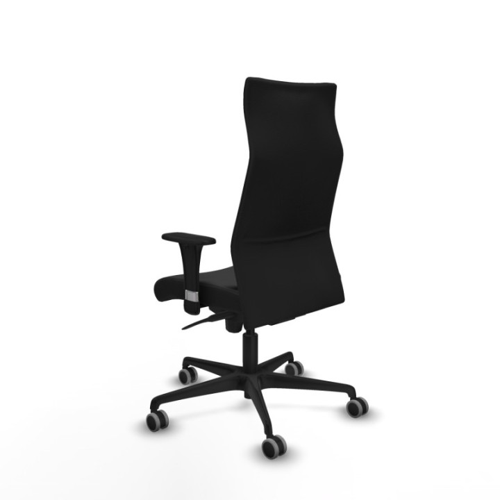 Albacete dirección sincro similpiel negro brazos 1D cromados base nailon ruedas 65 engomadas