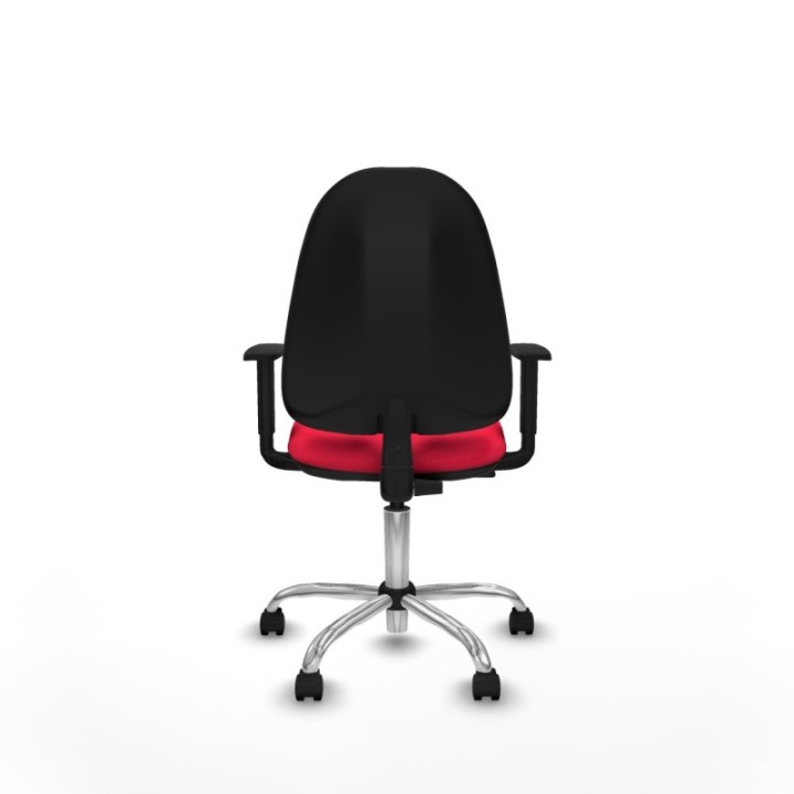 Algarra CP bali rojo brazos 1D base cromada ruedas nailon 50mm