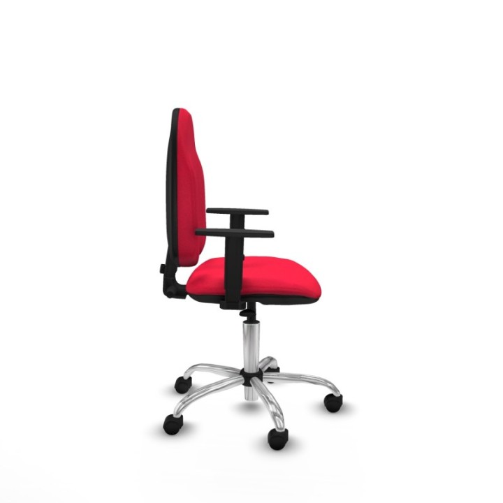 Algarra CP bali rojo brazos 1D base cromada ruedas nailon 50mm