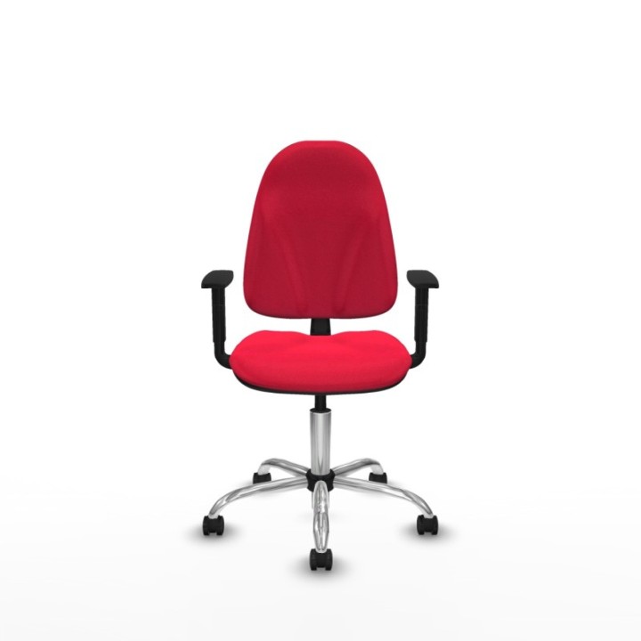 Algarra CP bali rojo brazos 1D base cromada ruedas engomadas 50mm