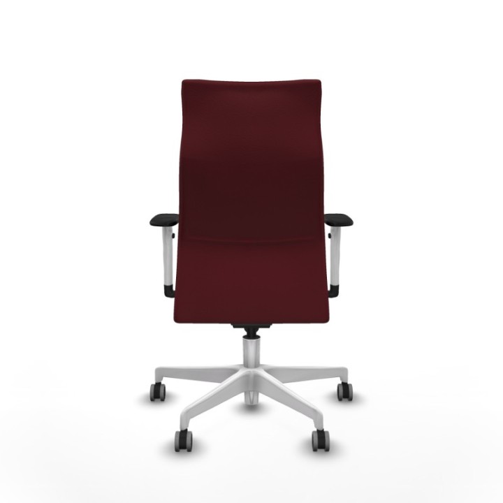 Albacete dirección sincro similpiel granate brazos 1D blancos base blanca ruedas 65 engomadas