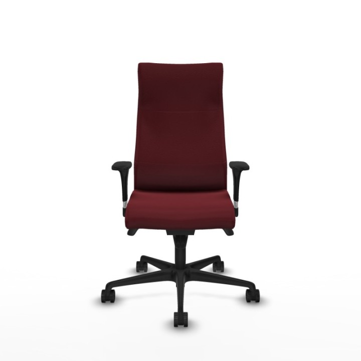 Albacete dirección sincro similpiel granate brazos 1D cromados base nailon ruedas 65 nailon