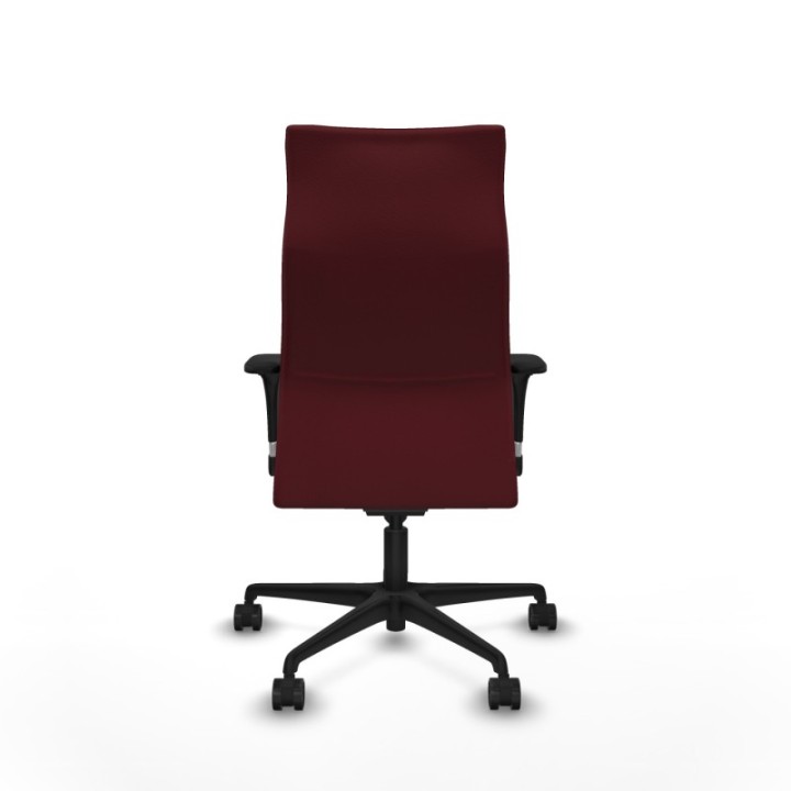 Albacete dirección sincro similpiel granate brazos 1D cromados base nailon ruedas 65 nailon