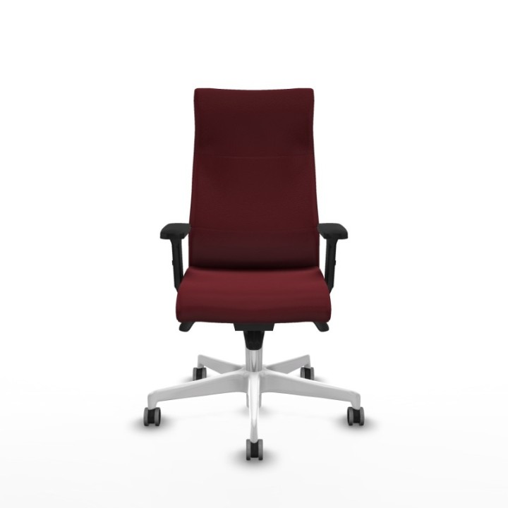 Albacete dirección sincro similpiel granate brazos 2D base blanca ruedas 65 engomadas