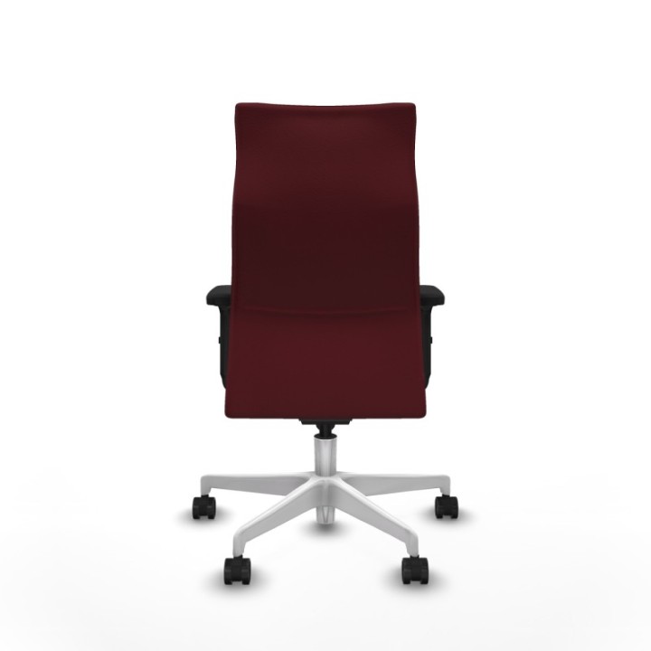 Albacete dirección sincro similpiel granate brazos 2D base blanca ruedas 65 nailon