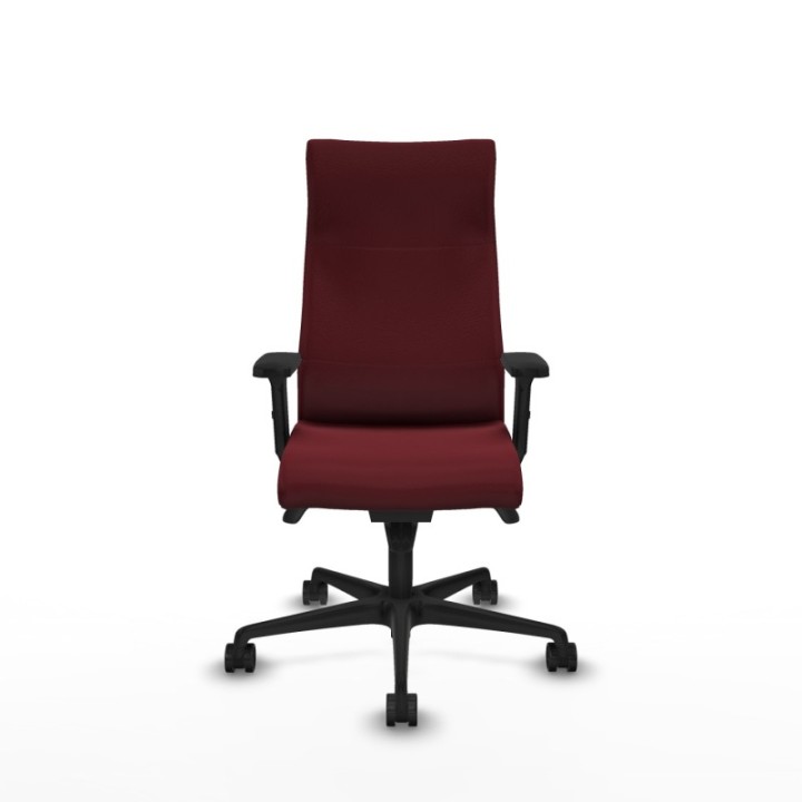 Albacete dirección sincro similpiel granate brazos 2D base nailon ruedas 65 nailon