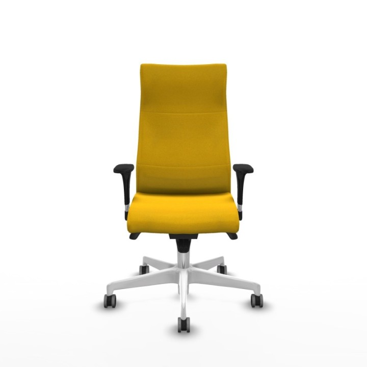 Albacete XL sincro bali amarillo brazos 1D base blanca ruedas 65mm engomadas