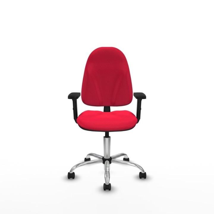 Algarra CP bali rojo brazos 2D base cromada ruedas autofrenantes 50mm