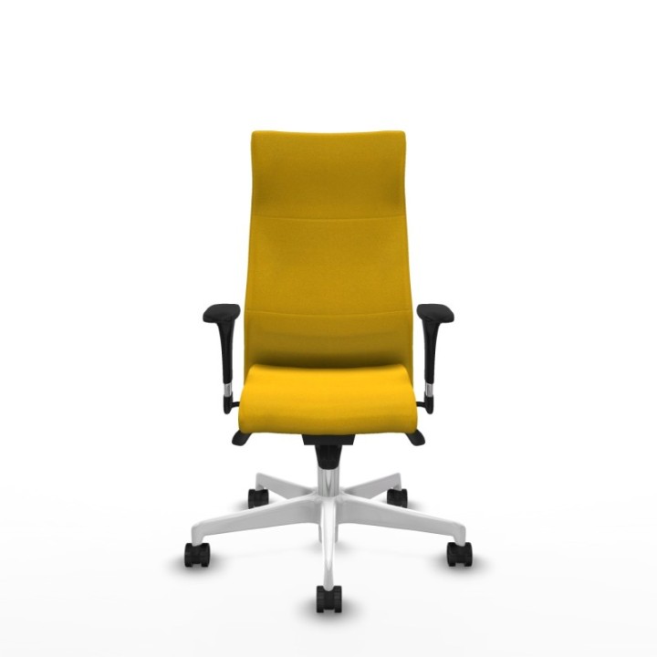 Albacete XL sincro bali amarillo brazos 1D base blanca ruedas 65 mm nailon