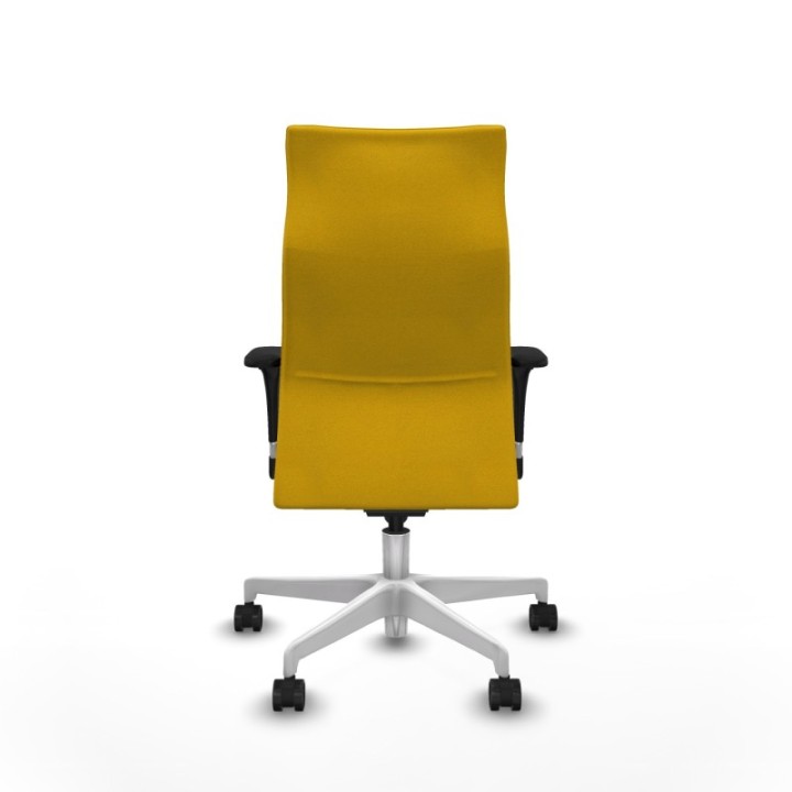 Albacete XL sincro bali amarillo brazos 1D base blanca ruedas 65 mm nailon