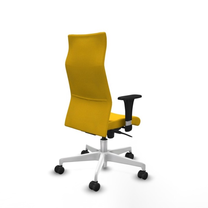 Albacete XL sincro bali amarillo brazos 1D base blanca ruedas 65 mm nailon