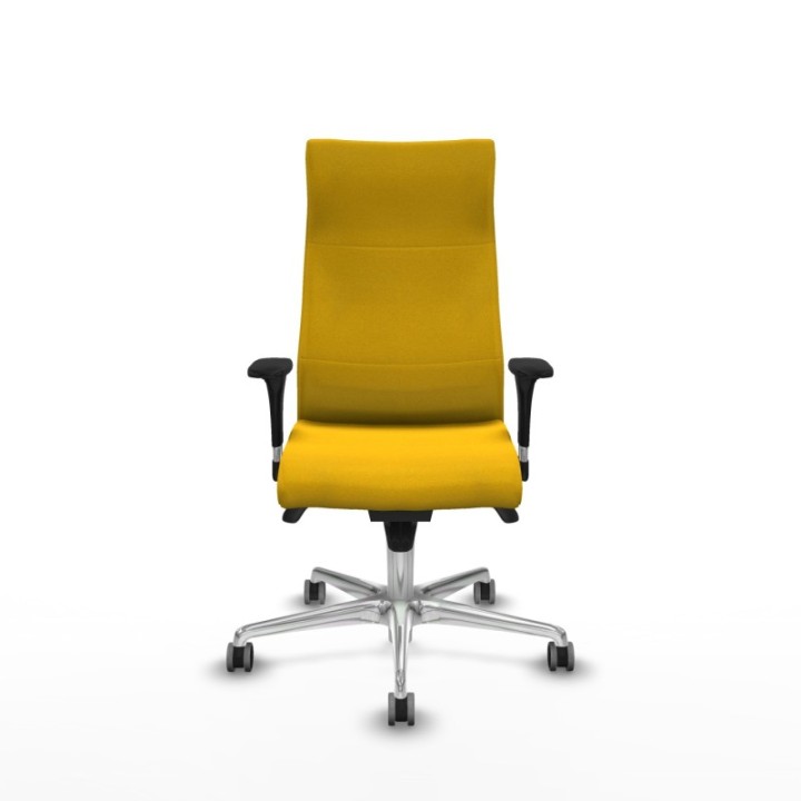 Albacete XL sincro bali amarillo brazos 1D base aluminio ruedas 65mm engomadas