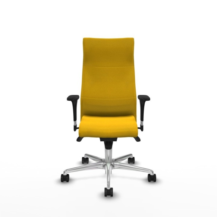 Albacete XL sincro bali amarillo brazos 1D base aluminio ruedas 65 mm nailon