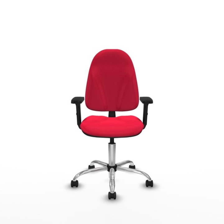 Algarra CP bali rojo brazos 2D base cromada ruedas engomadas 50mm