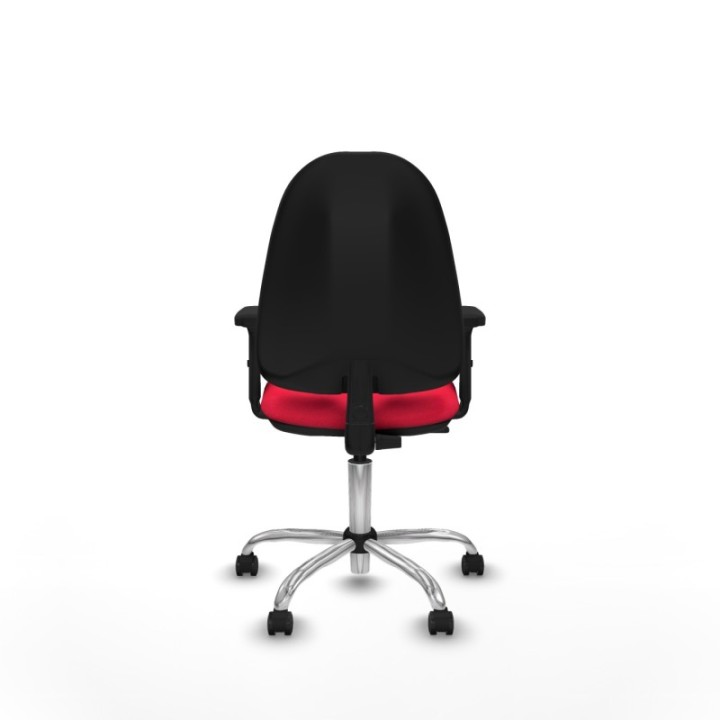 Algarra CP bali rojo brazos 2D base cromada ruedas engomadas 50mm