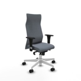 Albacete XL sincro bali gris brazos 1D base blanca ruedas 65 mm nailon