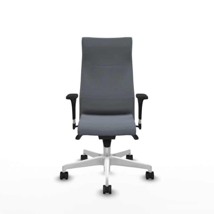 Albacete XL sincro bali gris brazos 1D base blanca ruedas 65 mm nailon