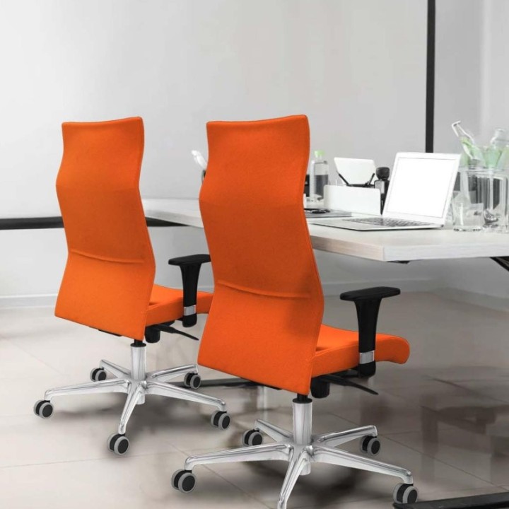 Albacete XL sincro bali naranja brazos 1D base aluminio ruedas 65mm engomadas