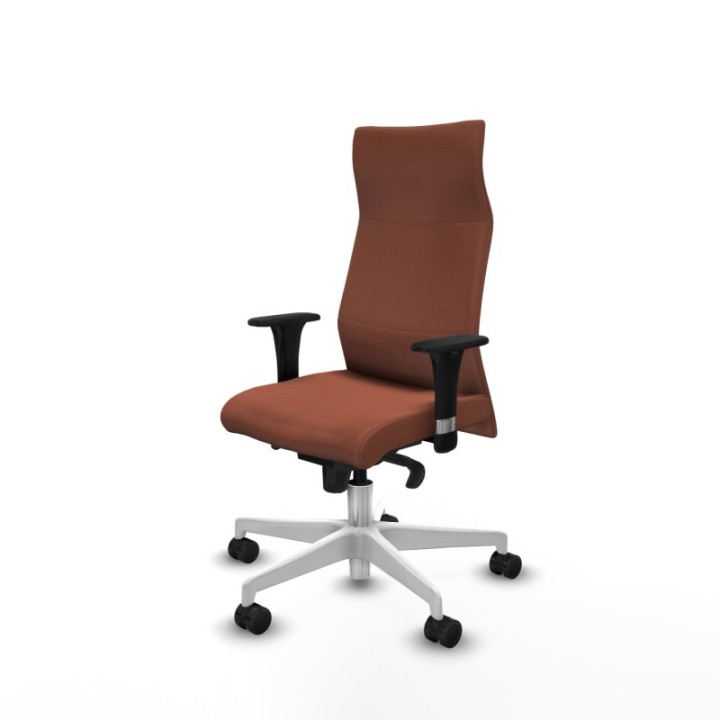 Albacete XL sincro bali marrón brazos 1D base blanca ruedas 65 mm nailon